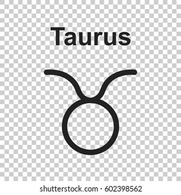 Taurus zodiac sign. Flat astrology vector illustration on isolated background.