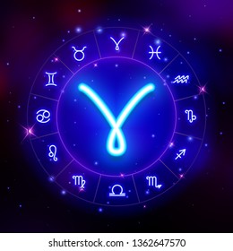 Taurus zodiac sign, horoscope symbol, vector illustration