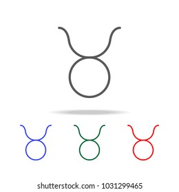 Taurus Zodiac sign icon. Elements in multi colored icons for mobile concept and web apps. Icons for website design and development, app development on white background