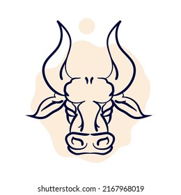 taurus zodiac sign icon isolated