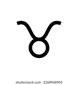 Taurus zodiac sign icon. One of the 12 symbols of astrology. Attribute of a horoscope or cosmos.