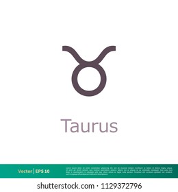 Taurus - Zodiac Sign Icon Vector Logo Template Illustration Design. Vector EPS 10.