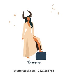 Taurus Zodiac Sign Icon Vector Design.