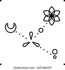 Taurus zodiac sign line art icon. 