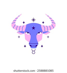 Taurus zodiac sign on white background.