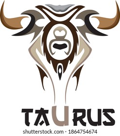 
taurus zodiac sign vector in colors