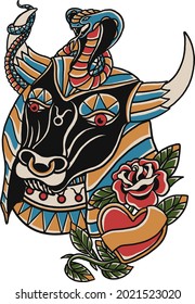 taurus zodiac sign vector illustration