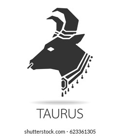Taurus zodiac sign vector illustration