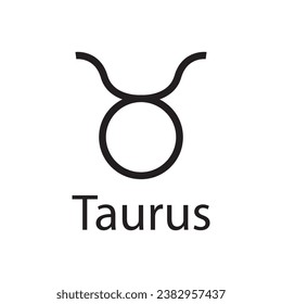taurus zodiac symbol icon vector template illustration logo design