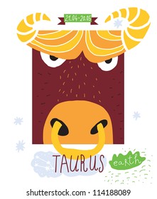 Taurus. zodiac vector drawing