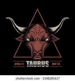 Taurus zodiac vector illustration for your company or brand