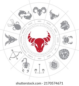 taurus zodiac vector sign design