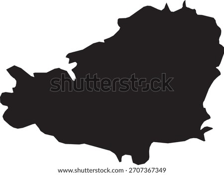 Tavastia Proper Finland Isolated Map Silhouette