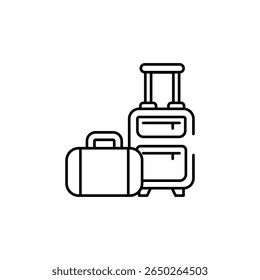 Design de ícone de porta-arquivos de viagem com ilustração de estoque de fundo branco