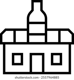 tavern icon. Thin linear style design isolated on white background