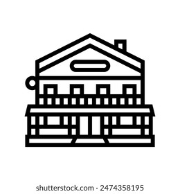 taverna street food cafe line icon vector. taverna street food cafe sign. isolated contour symbol black illustration