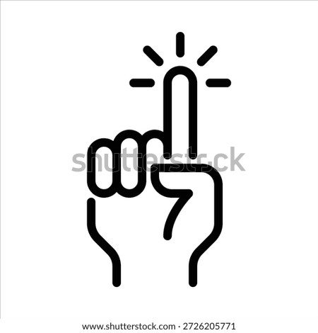 Taw heed outline icon. One sign black line illustration.