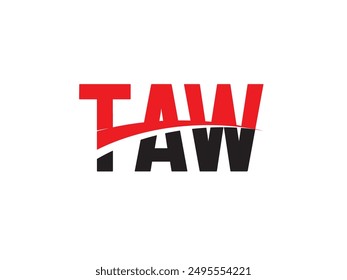 TAW-Buchstabe Initial Logo Design Vektorillustration