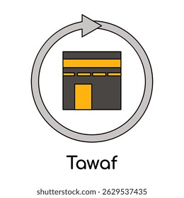 Tawaf em torno de Qibla para Hajj e Umrah