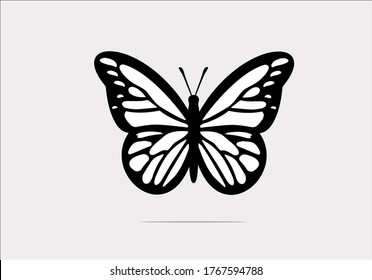 diseño vectorial de mariposa dibujado a mano