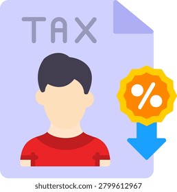 Tax Advice Flat Icon Vector Design