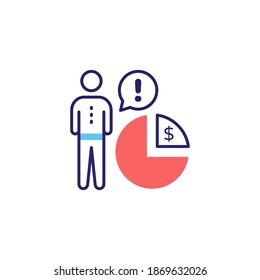 Icono de asesoramiento fiscal en vector. Logotipo
