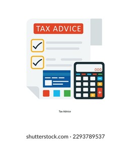 Tax Advice Vector Flat Icons. Simple stock illustration stock