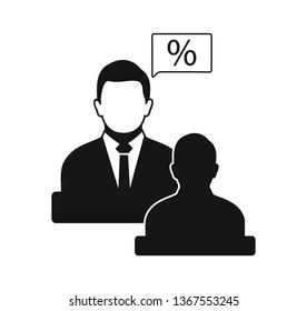 Tax advisor icon. Flat style vector EPS.