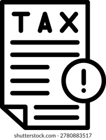 Tax Alert Vector Design Icon Style