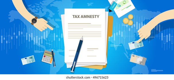 Tax amnesty illustration, government forgive taxation