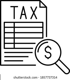 Tax Audit Concept, Deduction Verfication Vector Icon Design, Compulsory Financial charges and Taxation Symbol on White Background, Levy Sign