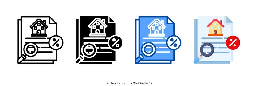 Tax audit icon set bundle. Multi style icon collection perfect for websites, apps, and presentations. Simple vector icon collection