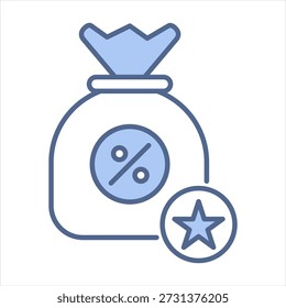 Tax Benefit Blue Icon Ilustração vetorial