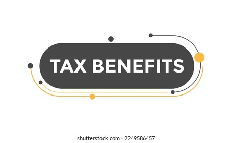 Plantillas de banners web del botón de beneficios fiscales. Ilustración vectorial