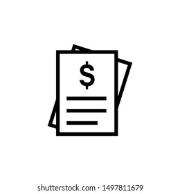 Tax bill icon vector design template