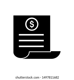 Tax bill icon vector design template