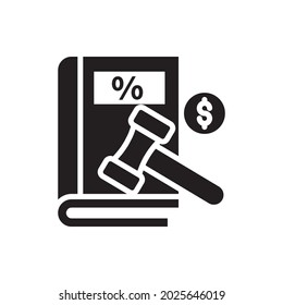 tax book vector solid icon style illustration. EPS 10 file