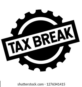 Tax Break Black Stamp, Sticker, Label, On White Background