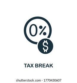 Tax Break Icon. Simple Element From Crisis Collection. Creative Tax Break Icon For Web Design, Templates, Infographics And More