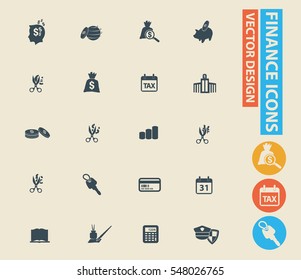 
Tax and business icon set,clean vector