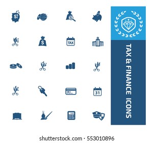 
Tax and business icon set,clean vector