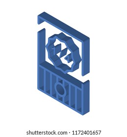 Tax calculate isometric left top view 3D icon