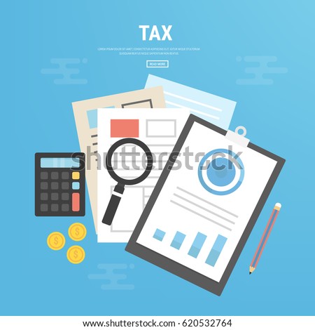 Tax calculation, budget calculation, accounting, paperwork concept.
