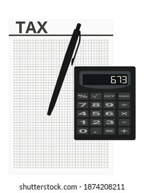 Tax calculation concept. vector illustration