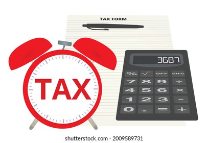 Tax calculation concept. vector illustration