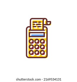 tax calculation icon in vector. Logotype