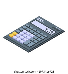 Tax calculator icon. Isometric of tax calculator vector icon for web design isolated on white background