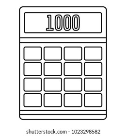 Tax calculator icon. Outline illustration of tax calculator vector icon for web