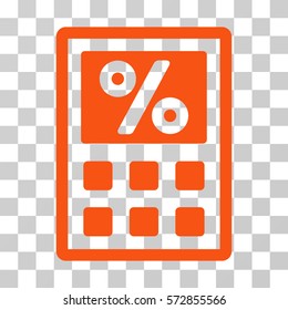 Tax Calculator icon. Vector illustration style is flat iconic symbol, orange color, transparent background. Designed for web and software interfaces.