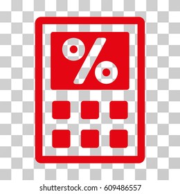 Tax Calculator icon. Vector illustration style is flat iconic symbol, red color, transparent background. Designed for web and software interfaces.